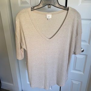 Tan ribbed shirt